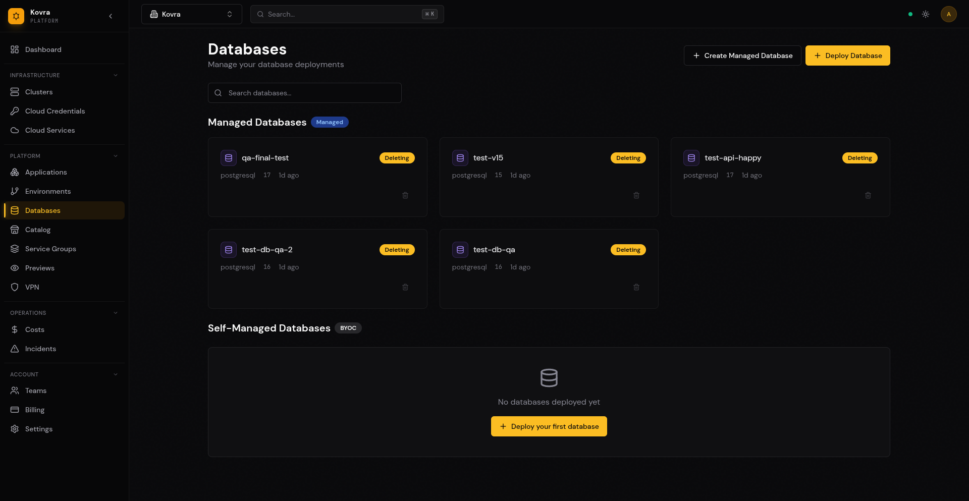 Databases Page