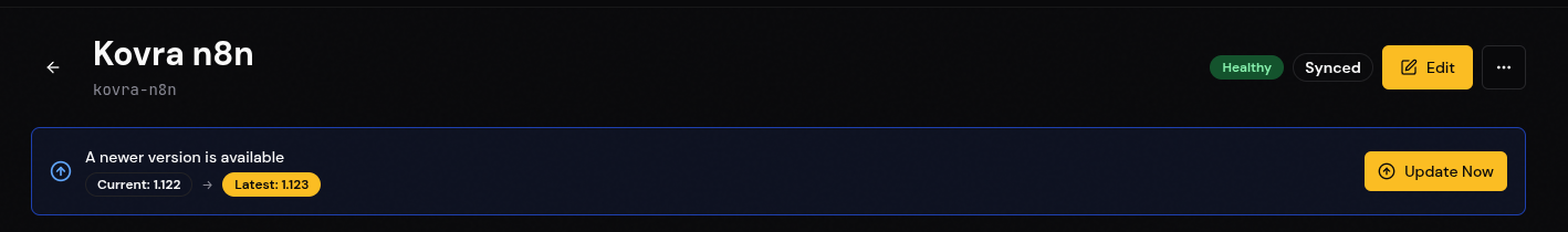 Update available banner